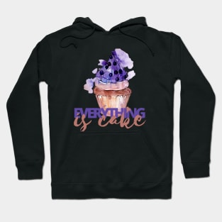 Everything is Cake, Purple and Beige Hoodie